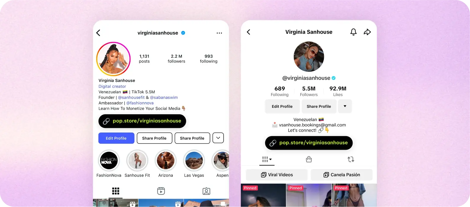 Add Your Pop.Store Link to Instagram & TikTok Bio