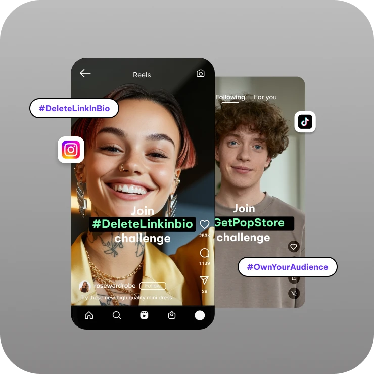 Tag @get.pop.store and use the hashtags
