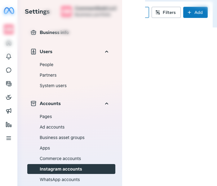 Add Instragram Account to Facebook Business Portfolio