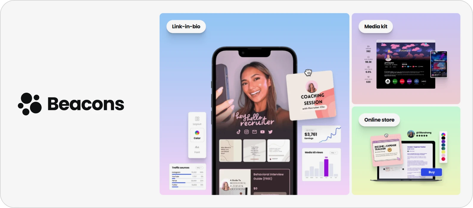 2. Beacon.AI – A Simple Yet Effective Stan Store Alternative