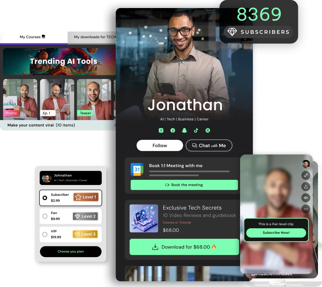 Teach, Sell, Consult, all from your Link-in-Bio Store.