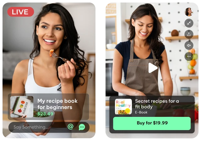 Sell Products on Videos and Lives