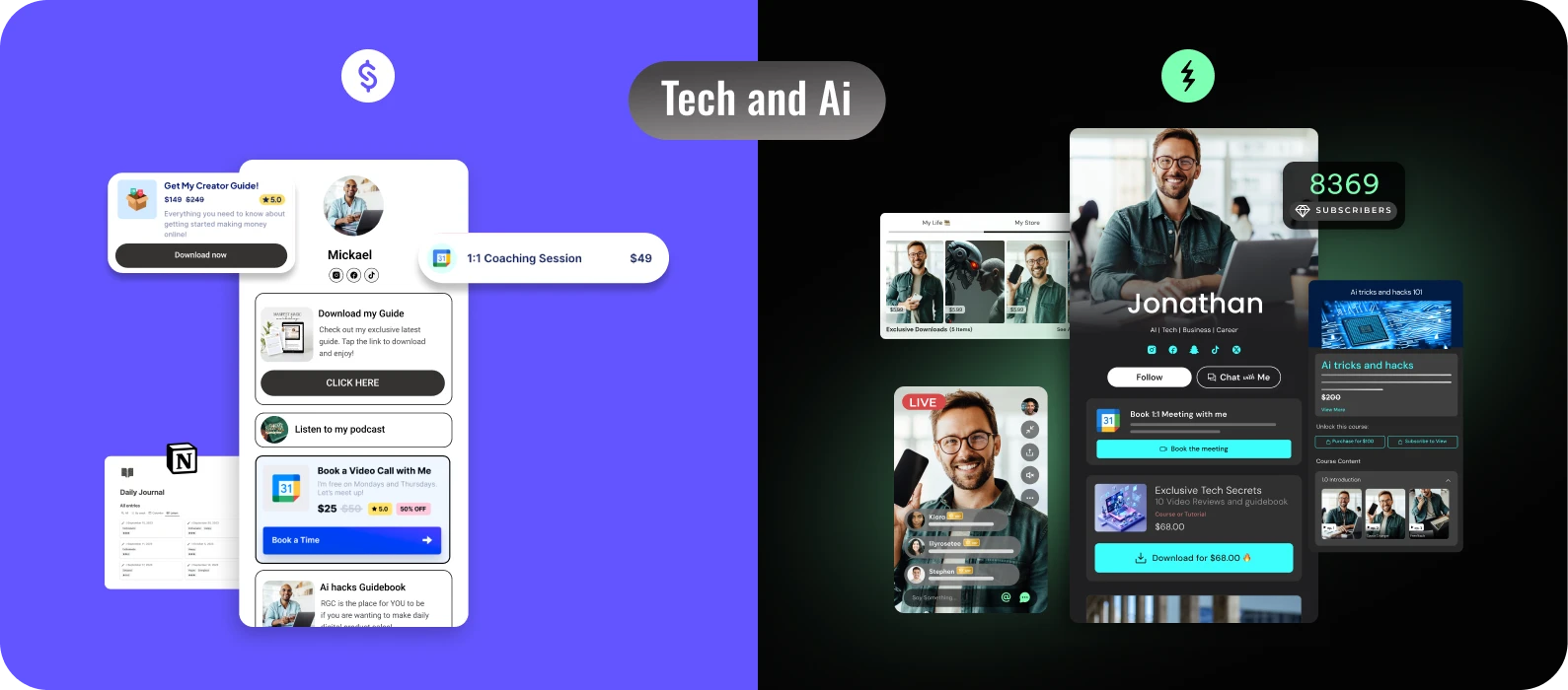 Technology-Focused Creators: Courses, Templates, Tips & Digital Downloads