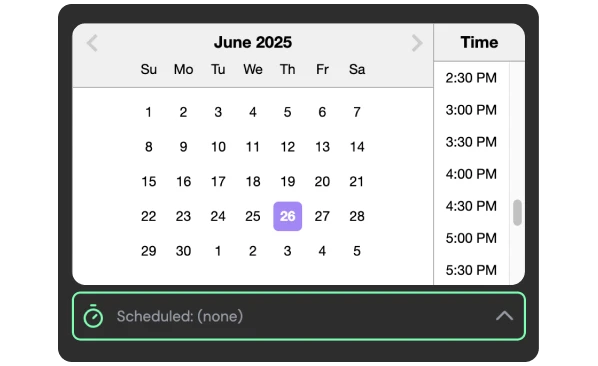 Schedule Your Drops