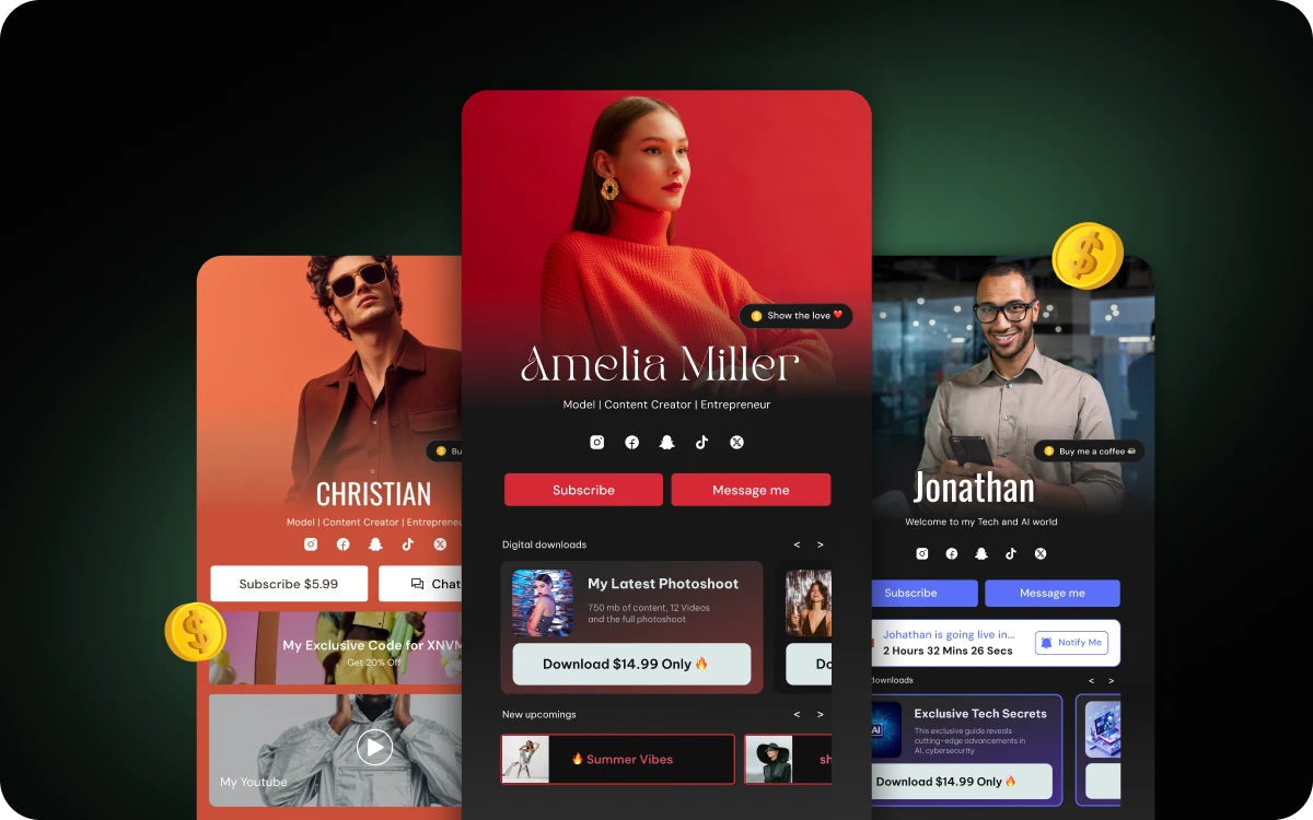 Conversion-focused design built for creators, not stores
