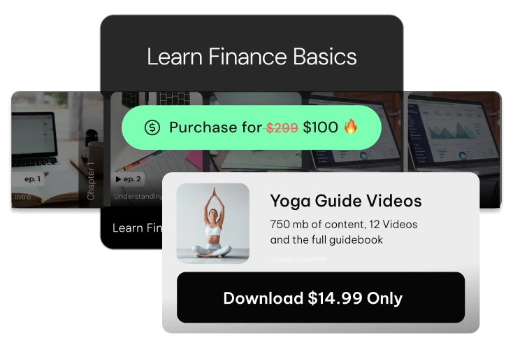 Digital downloads & courses